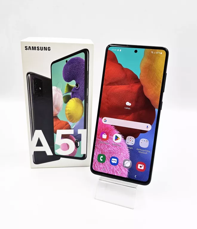 TELEFON SAMSUNG GALAXY A51 SM-A515F/DSN / SŁUCHAWKI / KABEL / PUDEŁKO