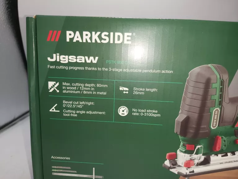 WYRZYNARKA 800W PARKSIDE PSTK 800 G5 KOMPLET
