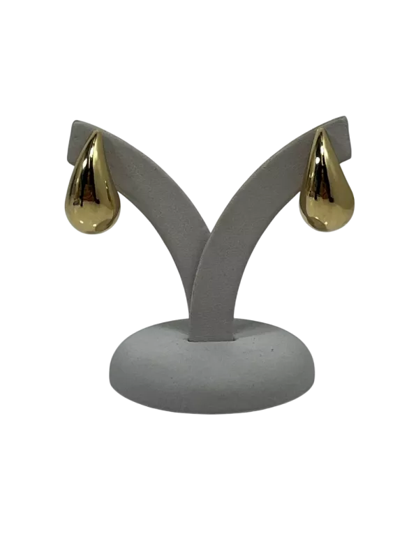 ZŁOTE KOLCZYKI ŁEZKI, KROPLE DMUCHANE SZTYFT P585 W4,29 DŁ2,5CM