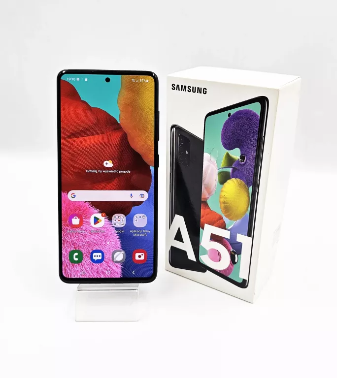 TELEFON SAMSUNG GALAXY A51 SM-A515F/DSN / SŁUCHAWKI / KABEL / PUDEŁKO