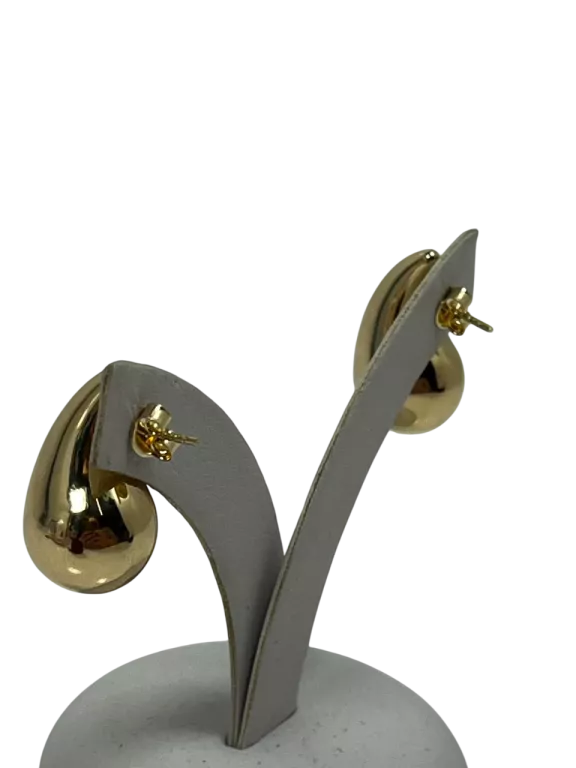 ZŁOTE KOLCZYKI ŁEZKI, KROPLE DMUCHANE SZTYFT P585 W4,29 DŁ2,5CM
