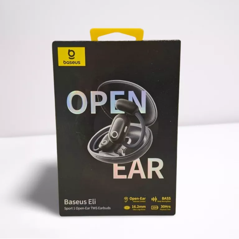 SŁUCHAWKI BEZPRZEWODOWE BASEUS ELI SPORT 1 DOUSZNE BLUETOOTH 5.3 CZARNE