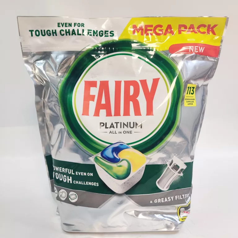 FAIRY PLATINUM YELLOW LEMON 113 SZT KAPSUŁKI TABLETKI DO ZMYWARKI