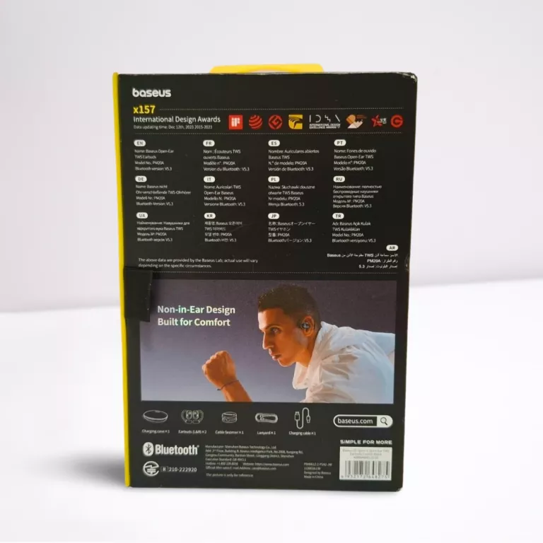 SŁUCHAWKI BEZPRZEWODOWE BASEUS ELI SPORT 1 DOUSZNE BLUETOOTH 5.3 CZARNE