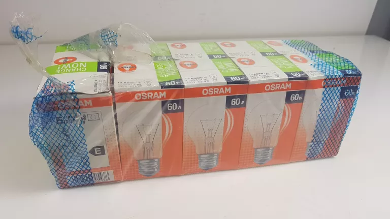 ŻARÓWKA TRADYCYJNA KLASYCZNA OSRAM CLASSIC 60W E27 230V 10SZTUK