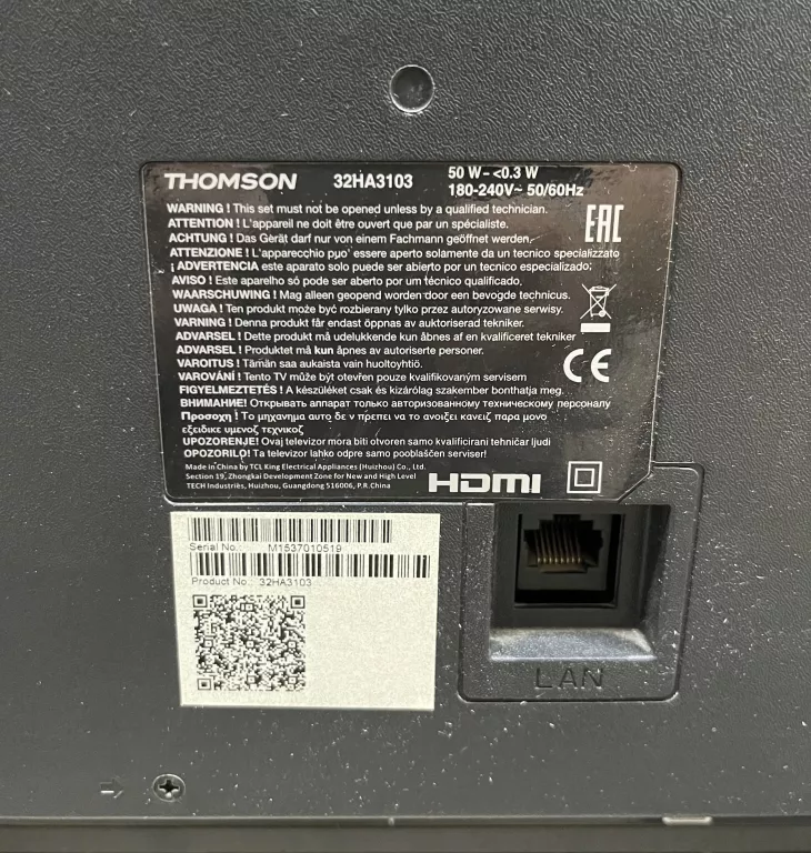 TELEWIZOR THOMSON 32HA3103 32" LED HD READY
