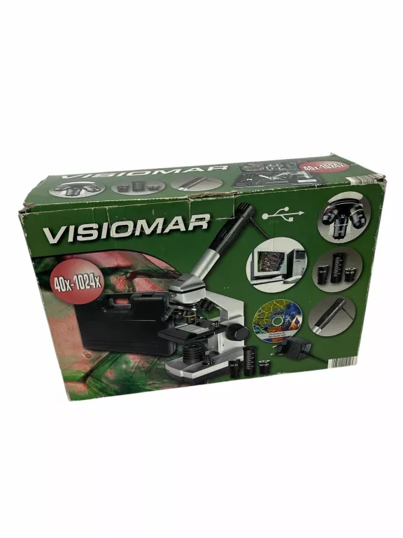 MIKROSKOP DLA DZIECI VISIOMAR 8855000, 40X - 1024X WALIZKA PUDEŁKO
