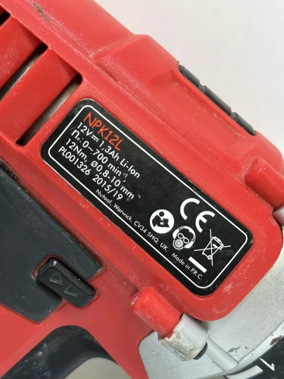 WKRĘTARKA NUTOOL RED NPK12L WARTO/OKAZJA