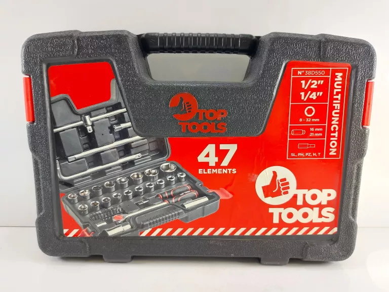 TOP TOOLS KLUCZE NASADOWE 1/4", 1/2", ZESTAW