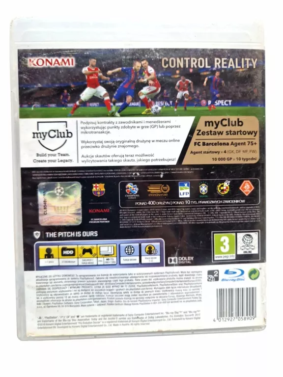 GRA PRO EVOLUTION SOCCER 2017 - PES 2017 - PS3