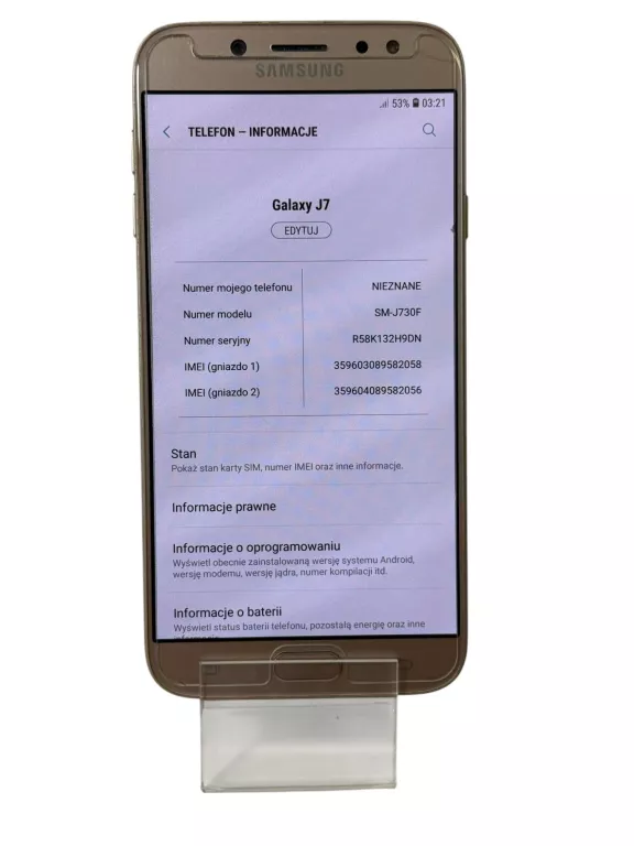 SMARTFON SAMSUNG GALAXY J7 2 GB / 16 GB 4G (LTE) CZARNY