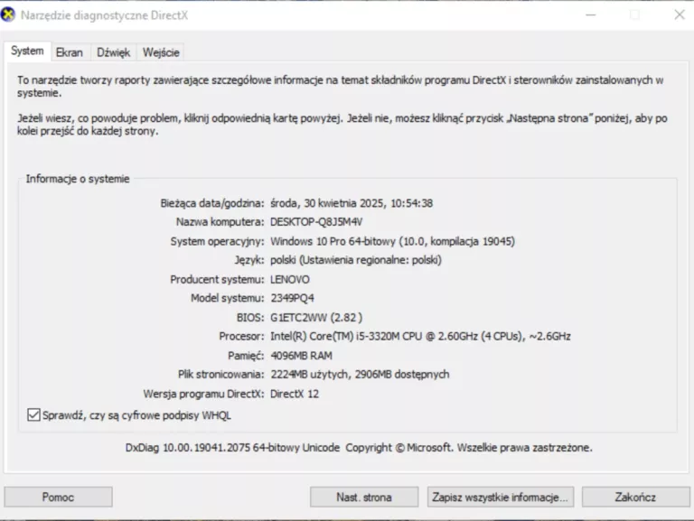 LAPTOP LENOVO THINKPAD T430 14" I5-3220M 4GB / 320GB HDD
