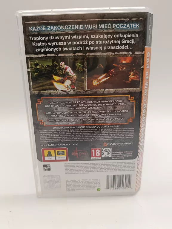 GOD OF WAR DUCH SPARTY GHOST OF SPARTA PSP PL