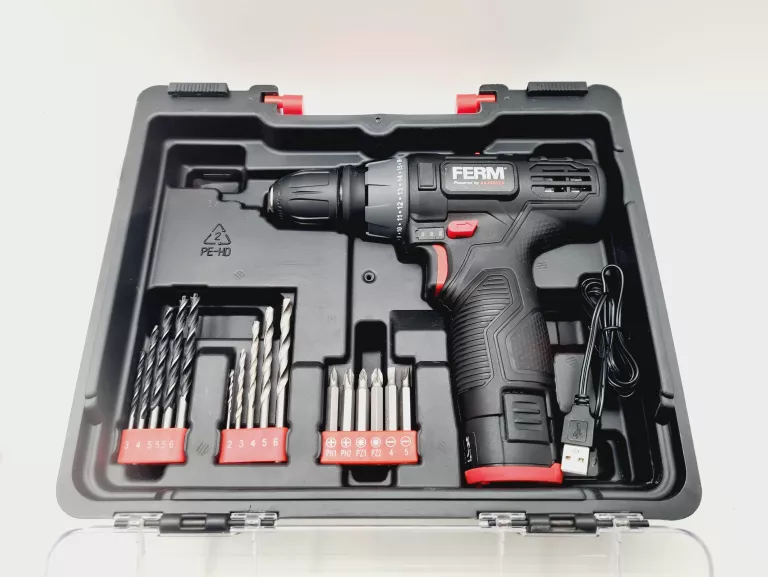 WIERTARKA WIERTARKO-WKRĘTARKA FERM Z AKUMULATOREM FERM AX POWER 12V