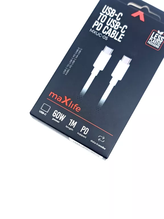 MAXLIFE KABEL MXUC-04 USB-C 1,0M 3A BIAŁY