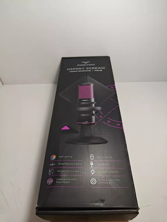 MIKROFON USB GAMINGOWY PREYON OSPREY SCREAM RGB