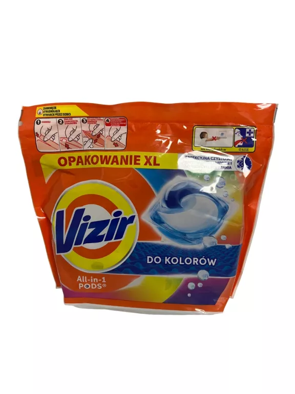 KAPSUŁKI DO PRANIA KOLORÓW VIZIR ALL IN 1 KOLOR OPAKOWANIE XL 40 SZT