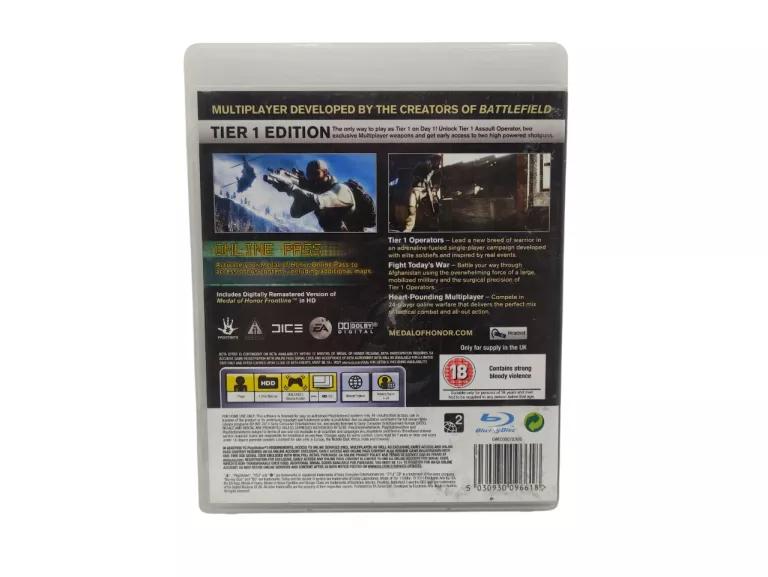 GRA MEDAL OF HONOR TIER 1 EDITION SONY PLAYSTATION 3