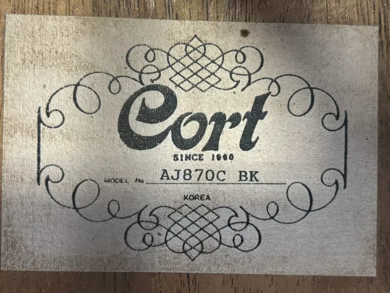 GITARA ELEKTROAKUSTYCZNA CORT AJ870C BK 6-STRUNOWA CZARNA