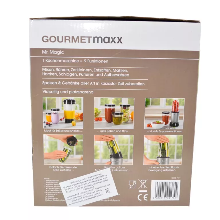 BLENDER KIELICHOWY GOURMETMAXX SMOOTHIE MAKER MR. MAGIC ZESTAW