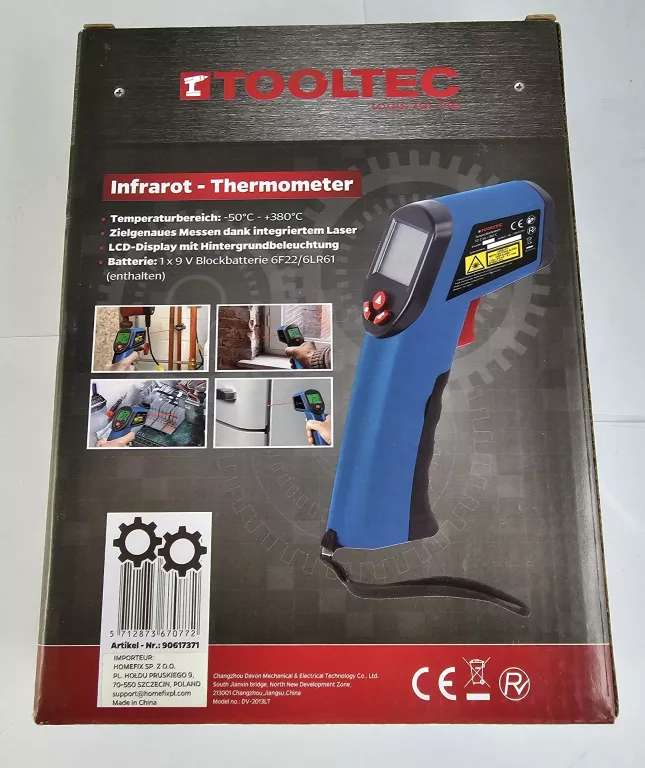 TERMOMETR INFRAROT TOOLTEC 90617371 KOMPLET