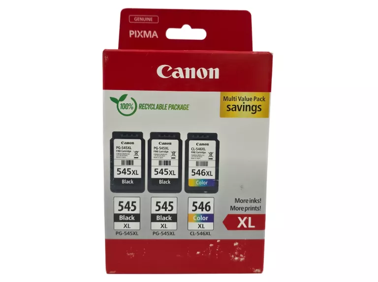 ZESTAW TUSZÓW CANON PG-545XL / CL-546XL CZARNY 2X 15 ML, KOLOROWY 13 ML