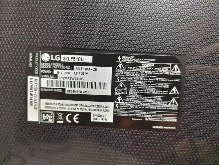 TV LG 32' 32LF510U + PILOT