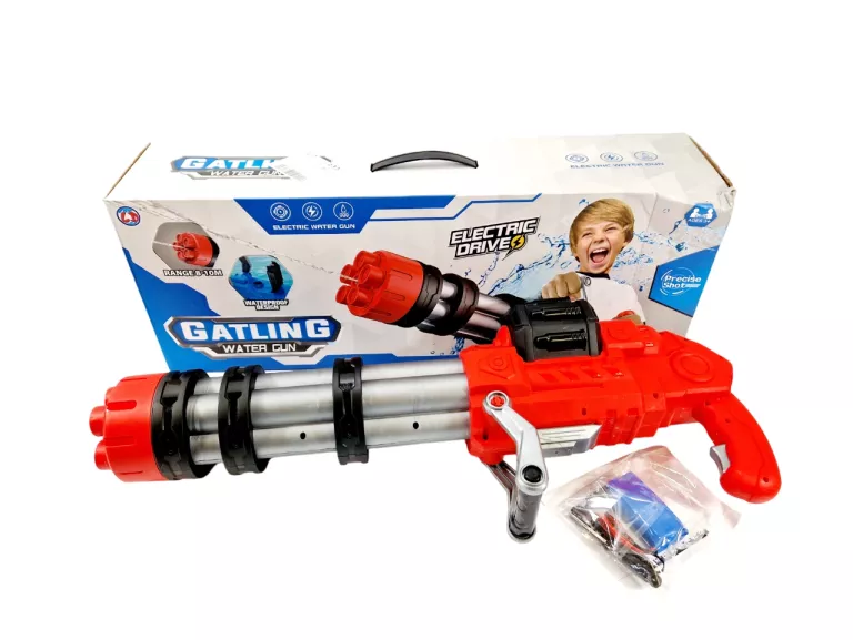 ZABAWKA DUŻY KARABIN ELEKTRYCZNY NA WODĘ WATER GUN GATLING WATERGUN