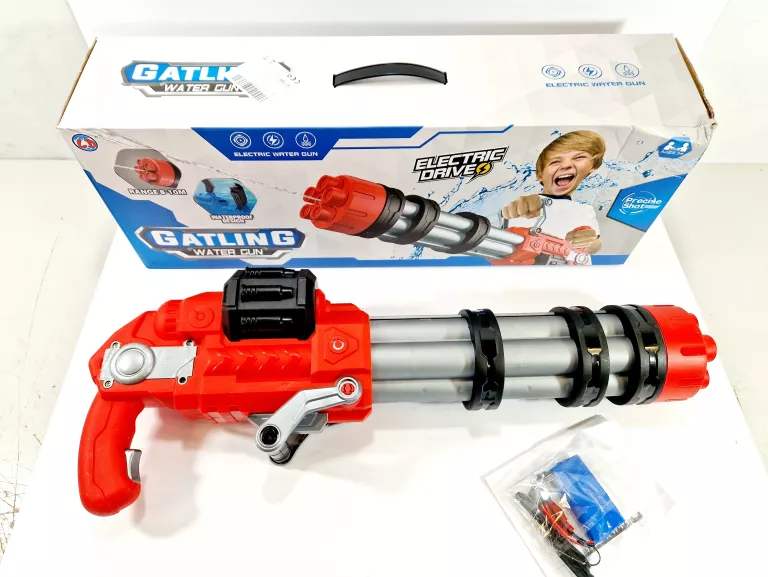ZABAWKA DUŻY KARABIN ELEKTRYCZNY NA WODĘ WATER GUN GATLING WATERGUN