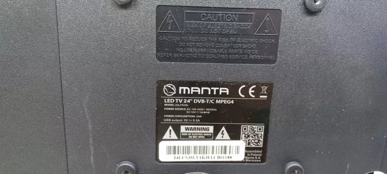 TELEWIZOR LED MANTA 24LFN38L 24" HD READY, PILOT