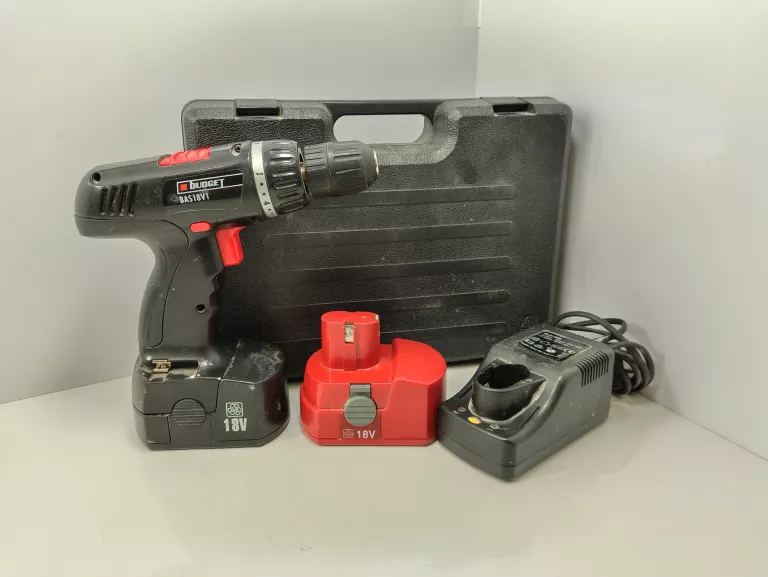 WKRĘTARKA AKUMULATOROWA BUDGET BAS18V1 +2X AKU + ŁADOWARKA + WALIZKA