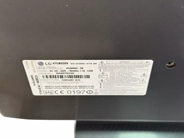 TELEWIZOR LG 47LB650V LED FULL HD 47" 100HZ