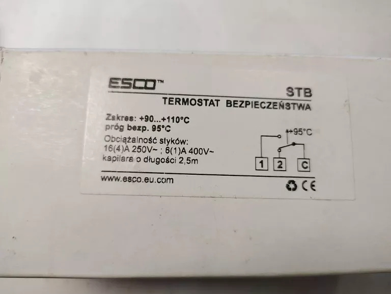 ESCO STB TERMOSTAT BEZPIECZEŃSTWA