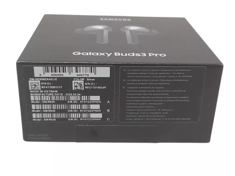 SŁUCHAWKI SAMSUNG GALAXY BUDS3 PRO / KOMPLET - IGŁA!