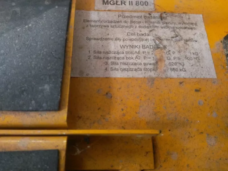 PRZECINARKA DO GLAZURY MGŁR II 800