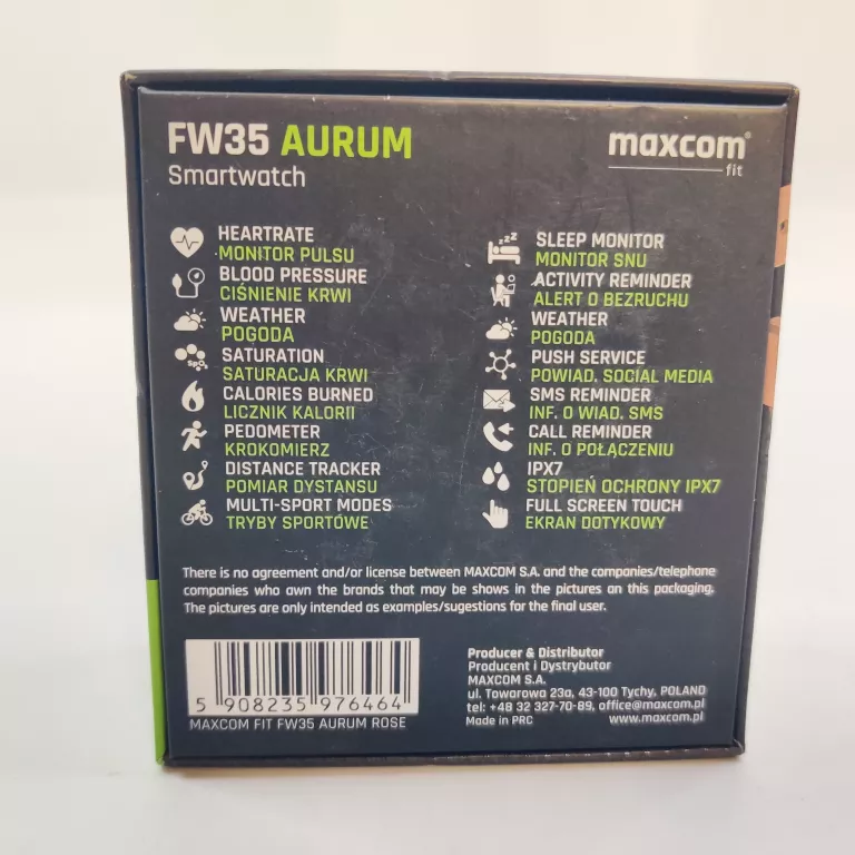 SMARTWATCH MAXCOM FW35 AURUM RÓŻOWY