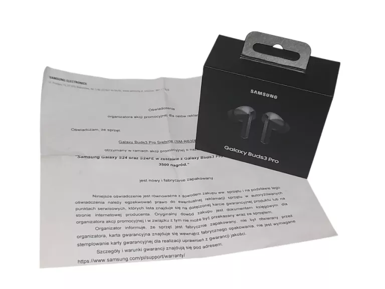 SŁUCHAWKI SAMSUNG GALAXY BUDS3 PRO / KOMPLET - IGŁA!