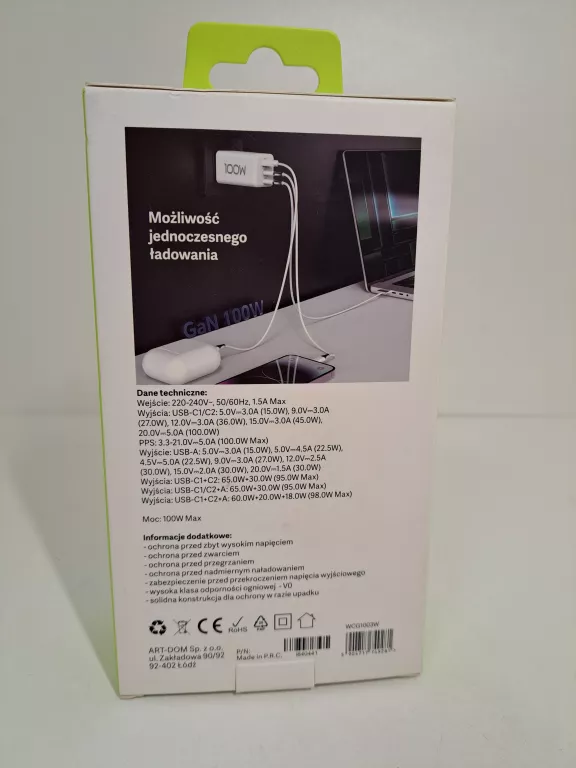 ŁADOWARKA SIECIOWA XLINE WCG1003W 100W