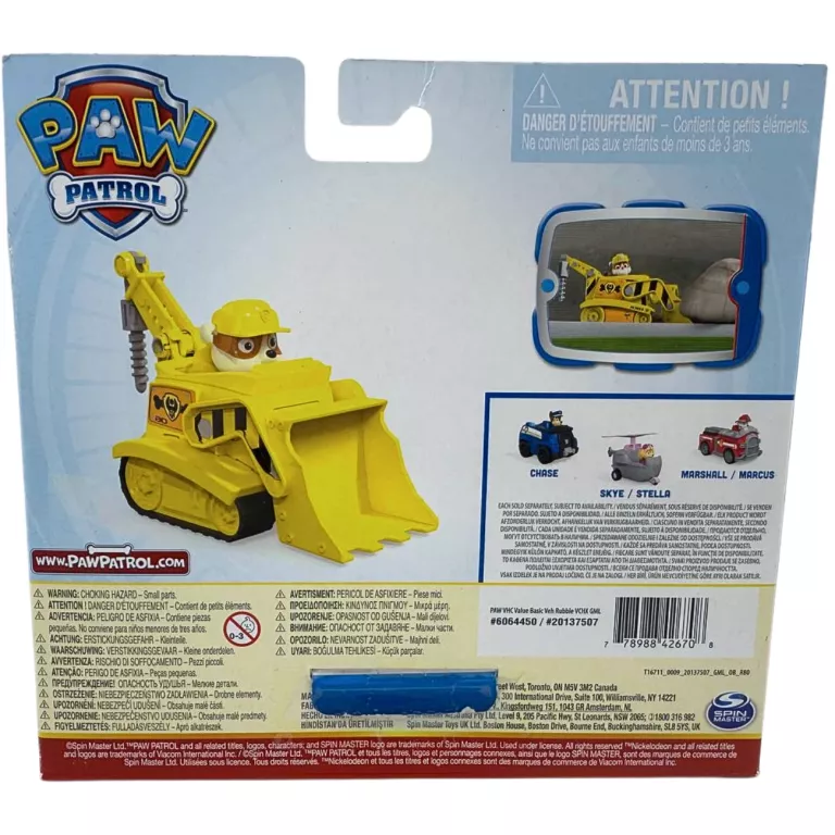 PSI PATROL POJAZD Z FIGURKĄ RUBBLE / DIGGIN' BULDOZER