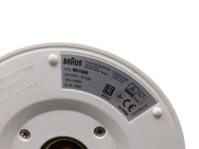 CZAJNIK BRAUN WK 1500 WH PUR SHINE