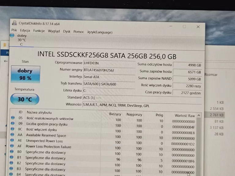LAPTOP DELL LATITUDE 5280 I5-7200U 16GB 256GB SSD