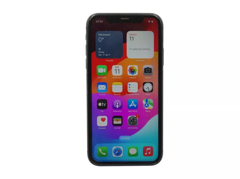 APPLE IPHONE 11 64GB 6.1" 12MPIX BAT 74% CZARNY!