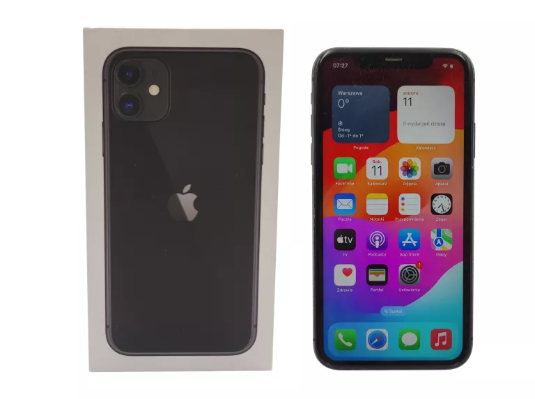 APPLE IPHONE 11 64GB 6.1" 12MPIX BAT 74% CZARNY!