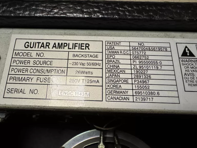 WZMACNIACZ GITAROWY PEAVEY BACKSTAGE