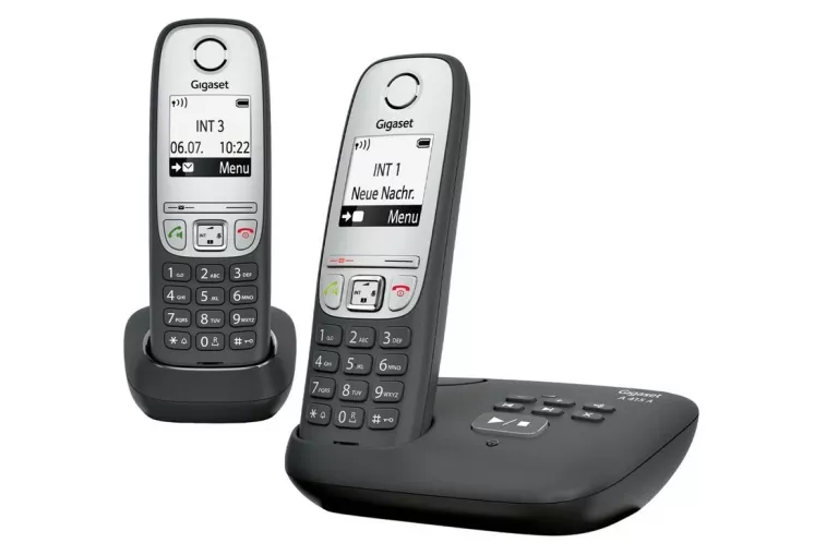 TELEFON STACJONARNY GIGASET A415 DUO CZARNO-SREBRNY