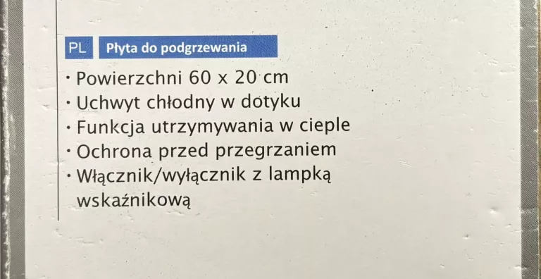 PŁYTA GRZEWCZA DO PODGRZEWANIA POTRAW EMERIO WP-112843 60X20