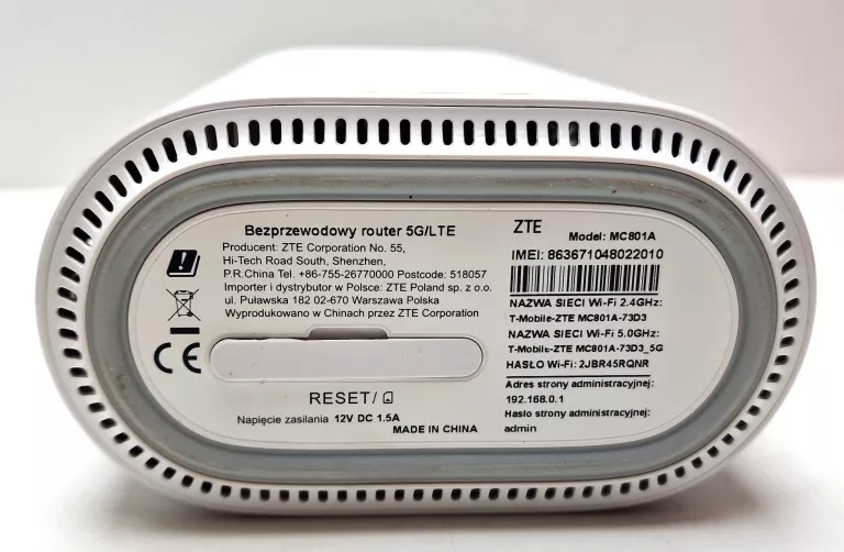 ROUTER ZTE MC801A 5G