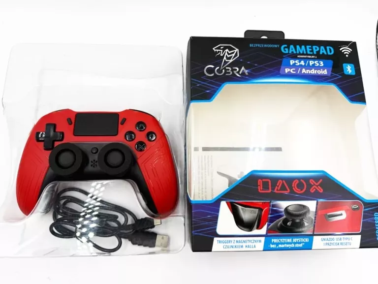 PS4 COBRA PAD CZERWONY