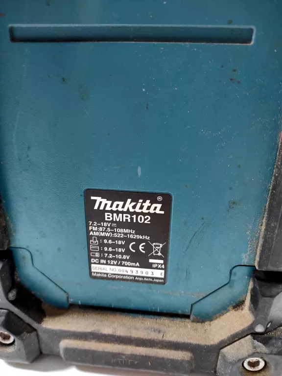 RADIO BUDOWLANE MAKITA BMR102 + AKU 3.0 AH