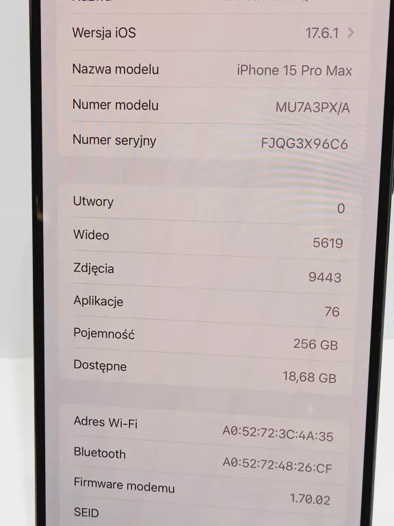TELEFON IPHONE 15 PRO MAX 8/256 GB